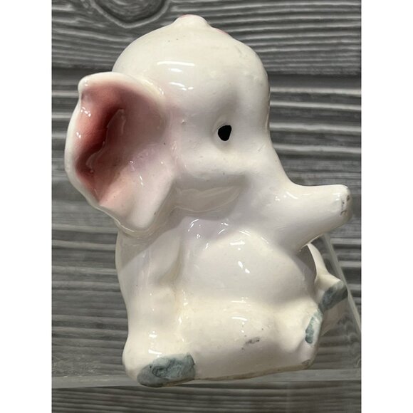 Small White Elephant Figurines Porcelain Ceramic Japan Lot of 3 Midcentury - Picture 14 of 16